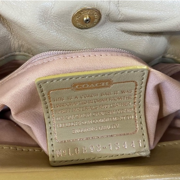 Coach Madison Phoebe Beige Leather Handbag - Picture 7 of 7